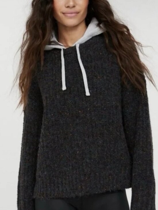 Offline Tops - Offline by Aerie speckled knit sweater hoodie size xs VGUC